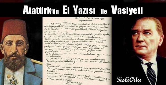 Atatürk’ün El Yazısı İle Vasiyeti